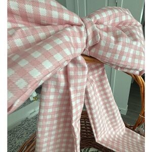 Handmade PINK Large Fabric Bow 🎀 Gingham NEWCustom Colors Ordered Bow Final Sale